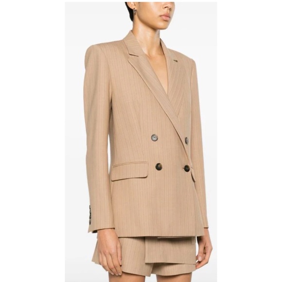 Maje Pinstriped Tailored Blazer Size Size 34 - Picture 2 of 8